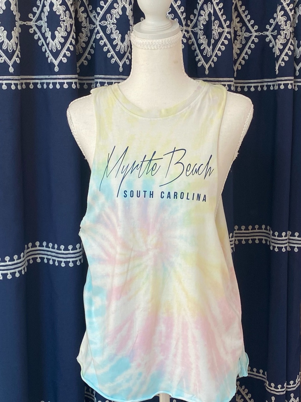 Myrtle Beach Tie-Dye Muscle Tank - Pastel Multi